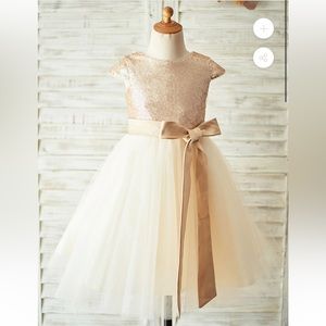 Flower girl dress size 2. Sparkle and tulle.  Never worn.